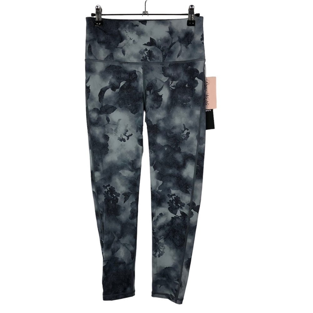 Mono B Blue Floral Tie Dye Athletic Leggings S‎